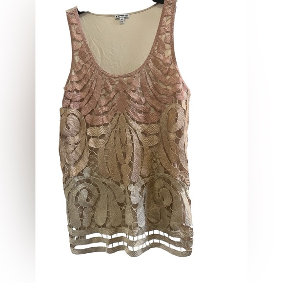Express Cream Sleeveless Top - Picture 1 of 3